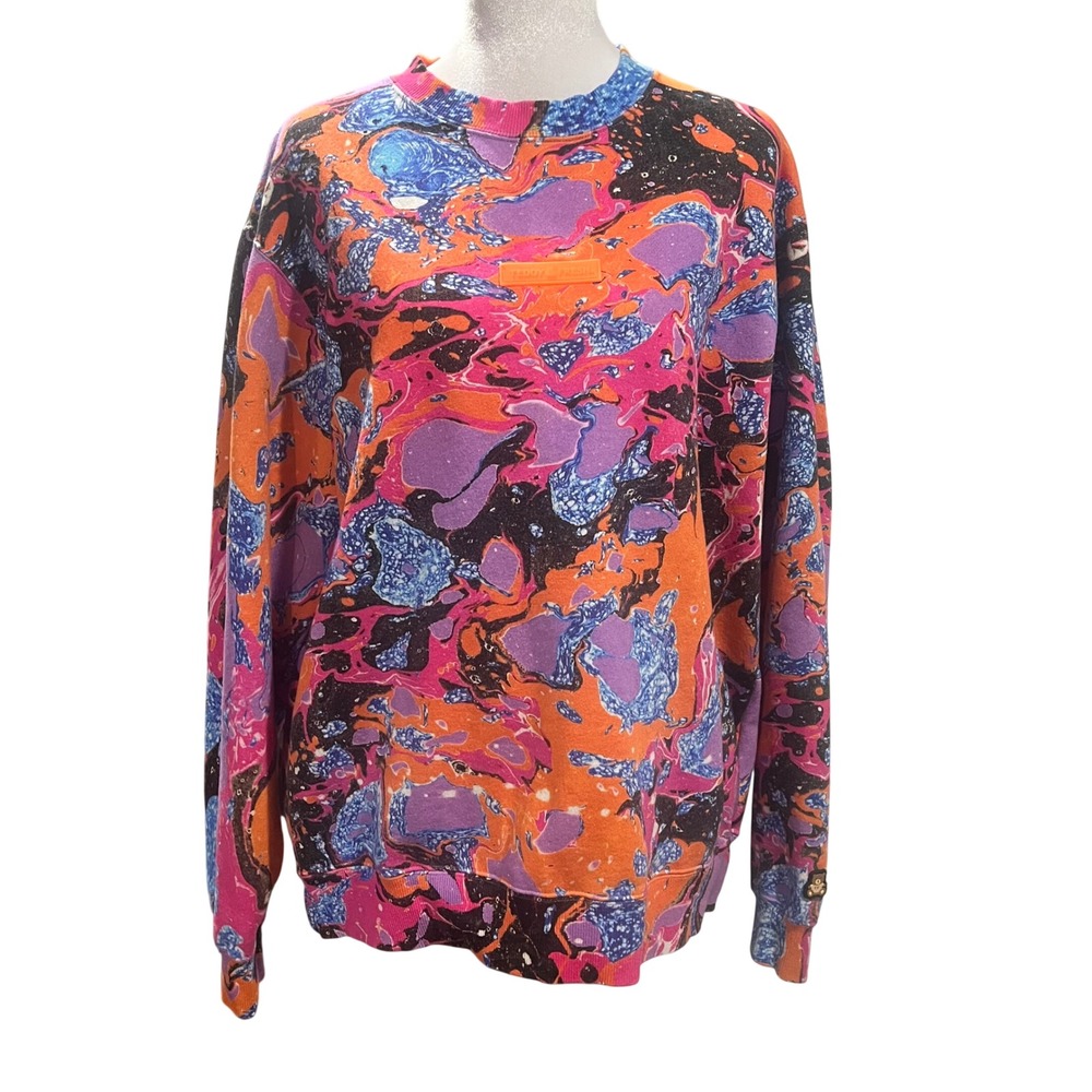 Teddy Fresh x Myfawnwy Marble Artist Tie Dye‎ Sweatshirt Colorful Bright Medium
